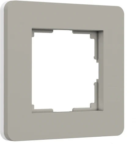 Рамка на 1 пост (дымчатый/белый, soft-touch) Werkel W0013067 (a067259)