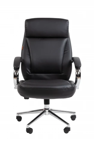 Офисное кресло Chairman 794 Россия хром экокожа черная