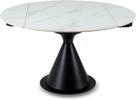 Раскладной обеденный стол Pion ОГОГО Обстановочка! (Керамика/Белый,Черный) арт.926809