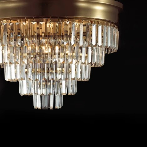 Потолочная люстра Lumion Zaha 5257/8C латунь/хрусталь металл/прозрачный Е14 8*40W 220V (круглые)