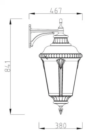 Настенный фонарь уличный Oasis Light 79752L Bl (220V, IP44)