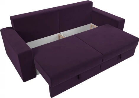 Диван прямой Мэдисон (Фиолетовый,Бежевый/Велюр) Лига Диванов арт.105754