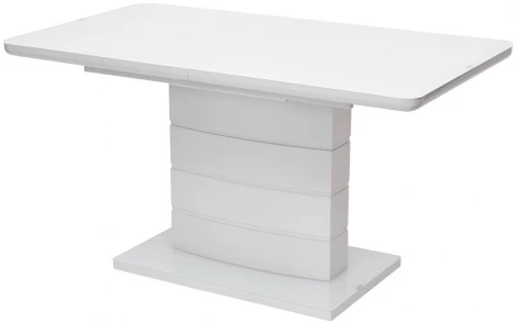 Стеклянный стол M-City ALTA 120 WHITE / супер белое глянцевое стекло