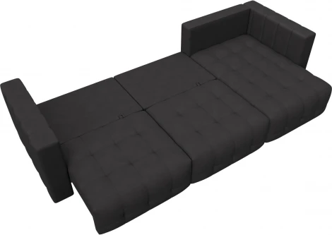 Диван угловой Лига-052 НПБ Лонг угол универсальный Лига Диванов (Замша) арт.128837