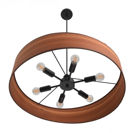 Подвесной светильник Lumion Lagoma 8421/6A черный/коричневый, металл/ПВХ E14 6*40W 220V