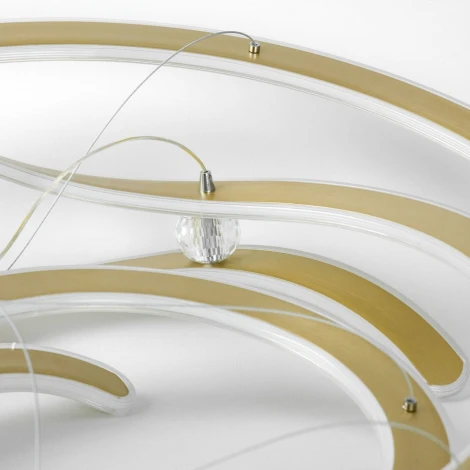 Подвесной светильник ярусный Lussole LSP-7380 (LED, 220V, пульт управления, на тросе)