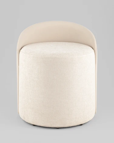 Пуф Тея спинка иск.кожа, сиденье шенилл бежевый Stool Group УТ000042300
