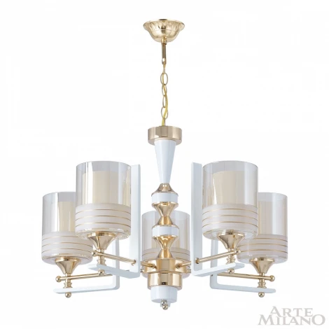 Подвесная люстра Arte Milano Florentia-6087 306087/5 Wh/Gd (220V, на цепи)