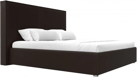 Кровать интерьерная Аура 200 (Коричневый/Экокожа) Лига Диванов арт.120574