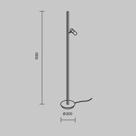 Торшер Maytoni Thin MOD395FL-L28B3K (LED, 220V, сенсорный выключатель)