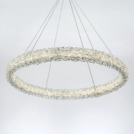 Подвесной светильник светодиодный хрустальный с пультом с регулировкой цветовой температуры и яркости Modelux MODESTYLE MS.5002.800 CR