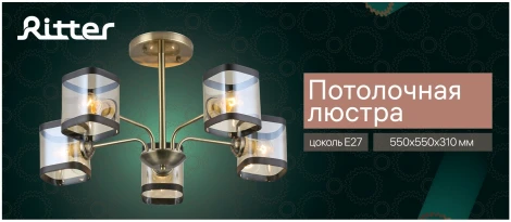 Потолочная люстра на штанге Ritter Torino 52552 3