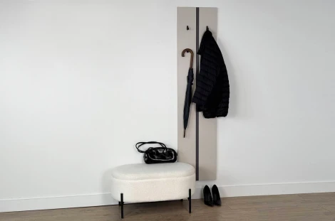 Вешалка 2 Мерси Mebelson (ЛДСП,Пластик,Дерево/Бежевый) арт.177194,3367