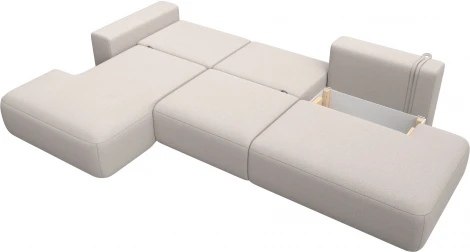 Диван угловой Лига-036 НПБ Модерн Лонг левый угол Лига Диванов (Замша) арт.127762L