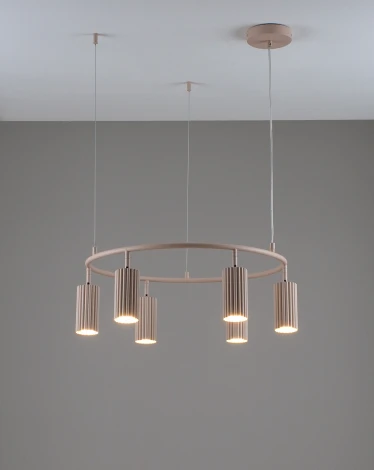 Подвесная люстра кольцо Moderli Cora V11603-6P (220V, на тросе, кольцо)