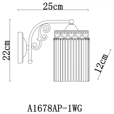 Бра Arte Lamp Torrente A1678AP-1WG