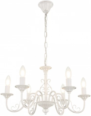 Подвесная люстра Arte Milano AM342620 342620/6 WT+SL (220V, на цепи, подсвечник, свеча)