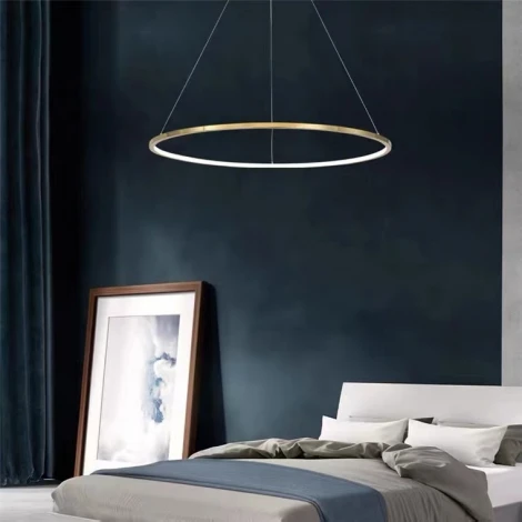 Подвесной светильник iLedex Axis 10112P/1-24W-3000K-D800 BR (220V, на тросе, кольцо)