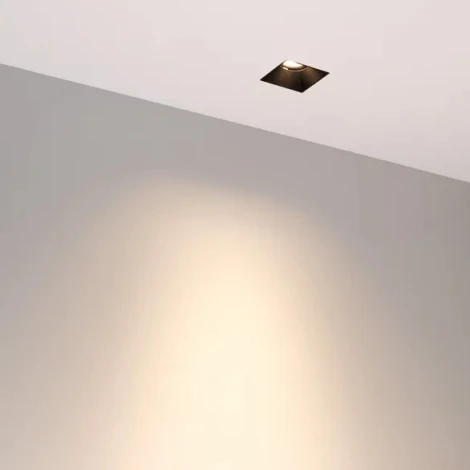 Встраиваемый точечный светильник под гипсокартон MS-RIALTO-TRIMLESS-S40x40-9W Warm3000 (BK, 36deg, 230V) (Arlight, IP20 Металл) 048321 (LED)