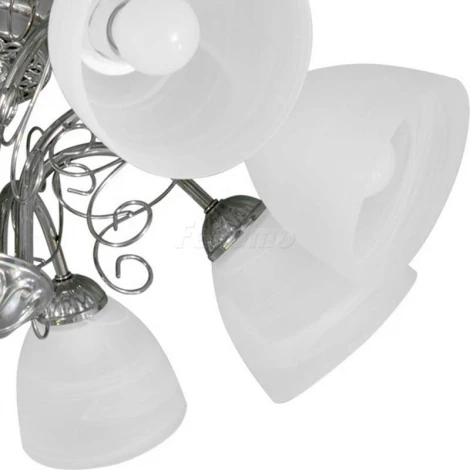 Люстра потолочная Day&Night, 8 плафонов, хром с белым