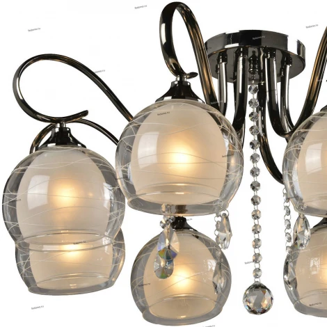 Потолочная люстра IDLamp Merinella 877/8PF-Darkchrome