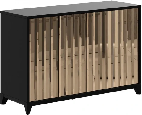 Сервант Dante малый ОГОГО (арт.471417), (ЛДСП/Черный,Бронзовый)