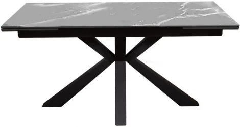 Стол DikLine SFE140 Керамика Серый мрамор/подстолье черное/опоры черные (2 уп.) арт.00-00072894