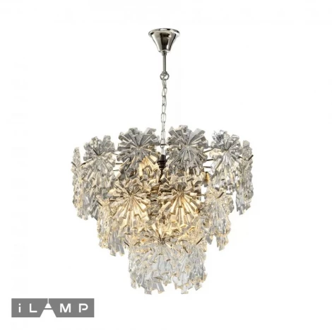Подвесная люстра каскадная iLamp Homy P2545-8 NIC (220V, на цепи)