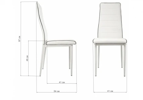 Стул Woodville на металлокаркасе DC2-001 white / black 11813