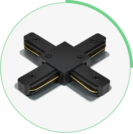 Коннектор X-образный для накладного однофазного шинопровода Hesby Lighting Skylite HSBL_0007 (220V)