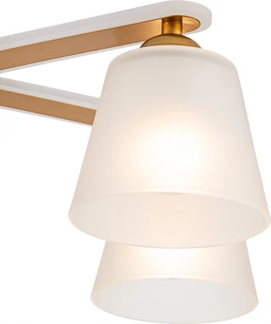 Потолочная люстра на штанге Escada Silva 1101/4PL 4х60Вт E27, металл/стекло, золото