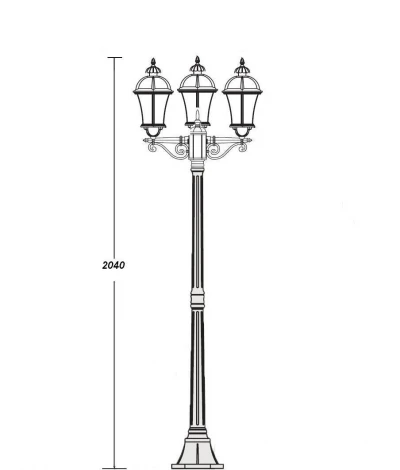 Наземный фонарь Oasis Light 95208L B Gb (220V, IP44)
