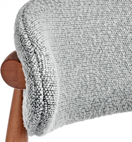 Стул Bradex Home полубарный Lucas светло-серый букле с ножками цвета орех (RF 0550)