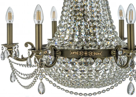 Подвесная люстра Dio D'Arte Lodi E 1.6.6.600 A (220V, хрусталь, на цепи, подсвечник, свеча)