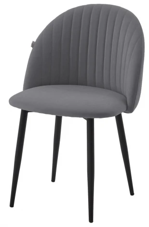 Стул БАРИ Marseille-26 Серый, велюр / черный каркас M-City 64729