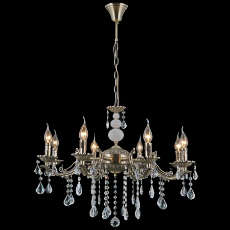 Подвесная люстра ILLUMICO IL9927-8PSQ-24 AB CASTOR (220V, на цепи, подсвечник, свеча)