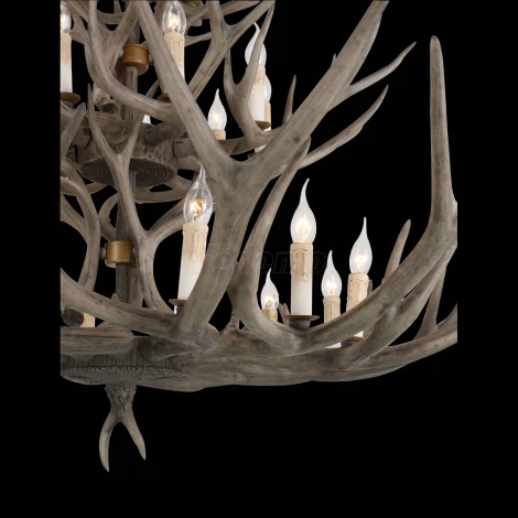 Подвесная люстра ST Luce Renna SL154.703.27 (220V, на цепи, подсвечник, свеча, рога)