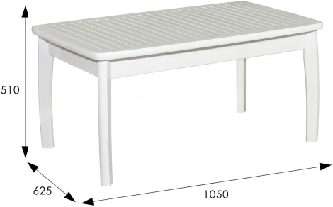 Стол журнальный Массив решетка снег от фабрики Mebelik