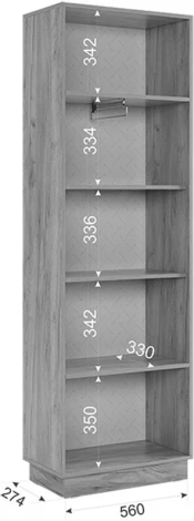 Моди Шкаф двухдверный, цвет дуб крафт золотой/белое дерево Mebelson (арт.MGM-02.2563)