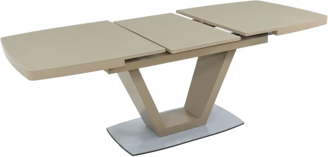 Стол Фоджа, Стекло, 160см, Капучино, Аврора