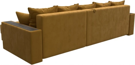 Диван угловой с декором и полкой Лига-050 НПБ Лига Диванов (Велюр) арт.128597