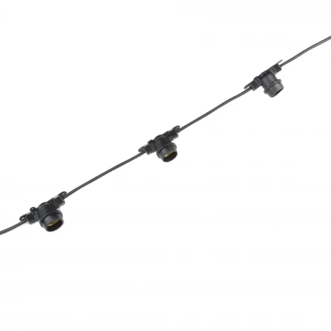 Гирлянда Uniel UDL-K121 10/E27/5M 5C IP65 BLACK BELT-LIGHT