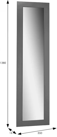 Зеркало настенное BeautyStyle 9 серый графит 138 см х 35 см от фабрики Mebelik