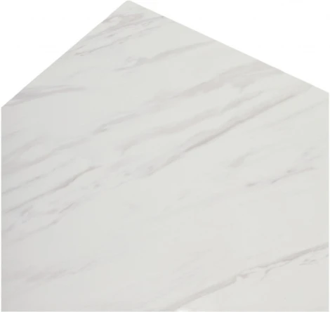 Стол M-City ESTEBIO 160 KL-99 Белый мрамор матовый, итальянская керамика/ Серый металлик