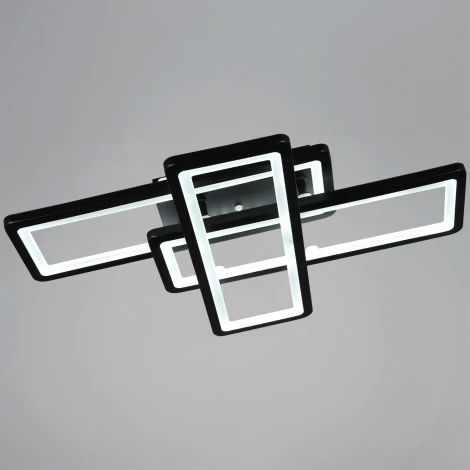 Потолочная люстра светодиодная на штанге с пультом с регулировкой цветовой температуры, яркости и ночным режимом Reluce 03629-0.3-03B BK