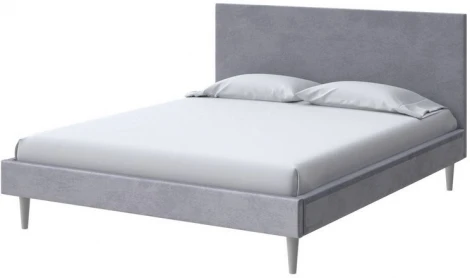 PROxSON Кровать Claro (Ткань: Велюр Teddy Мокрый асфальт) 140x200