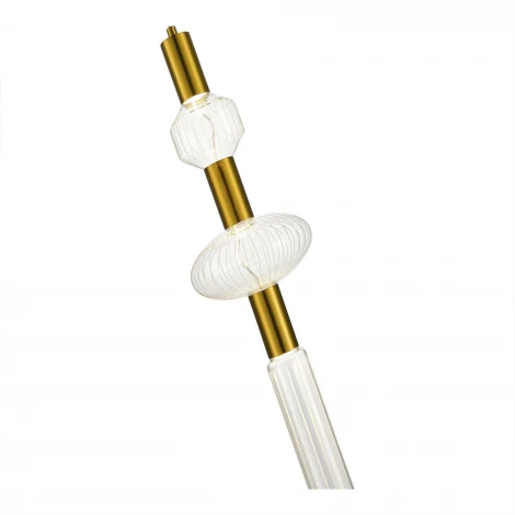 Подвесной светильник ST Luce Tacche SL6117.203.03 Латунь/Золотой, Прозрачный LED 3*3W 3000K (220V, на проводе)