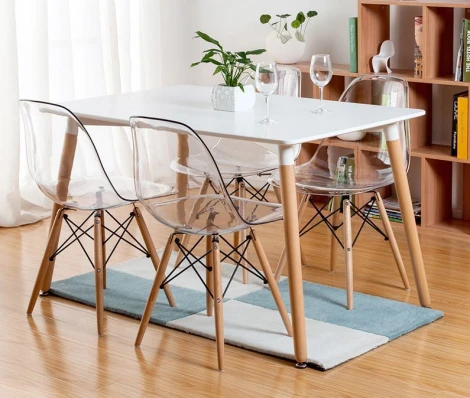 Стул Eames прозрачный серый