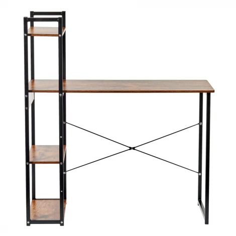 Стол письменный с полками Frame 100x45x110 см, светлое дерево, белый