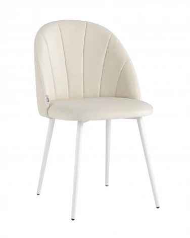 Стул Логан SN велюр молочный белые ножки Stool Group УТ000042203